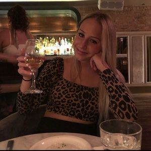 cheetah crop top long sleeve